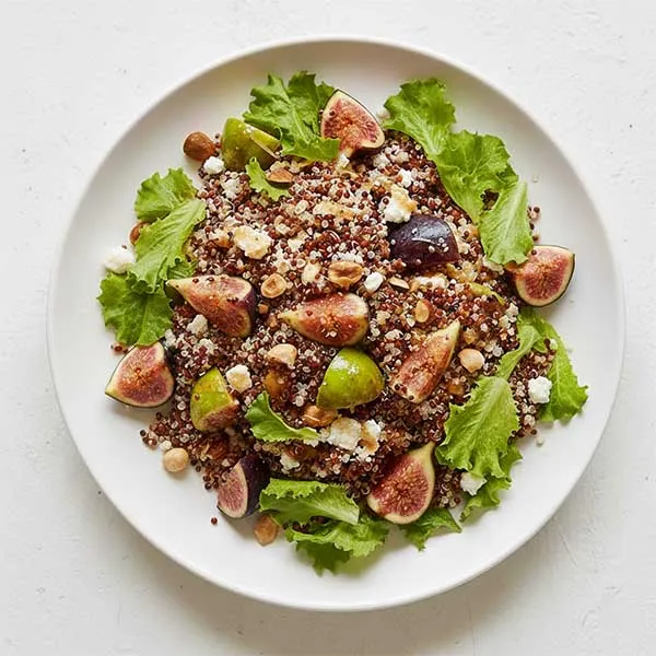 Fig & Mix Quinoa Salad With Hazelnut, Honey Cardamom Dressing